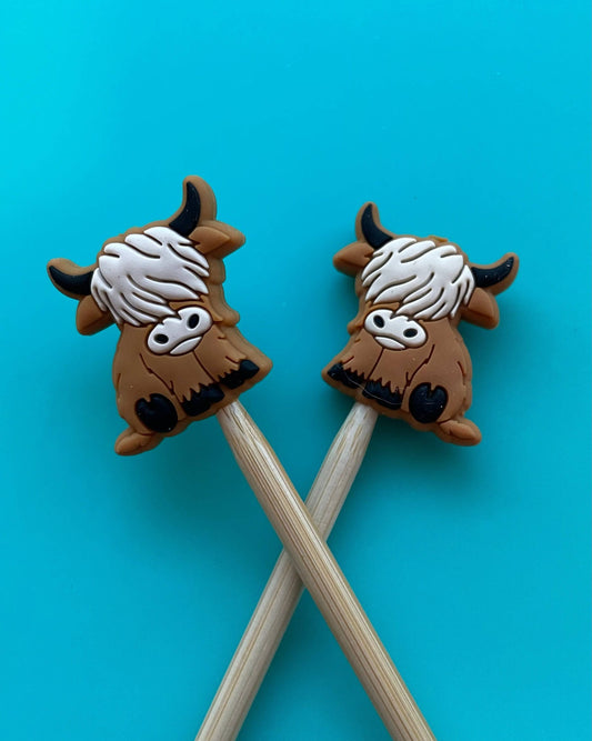 Knitting Needle Point Protectors Knitting Needl Highland Cow