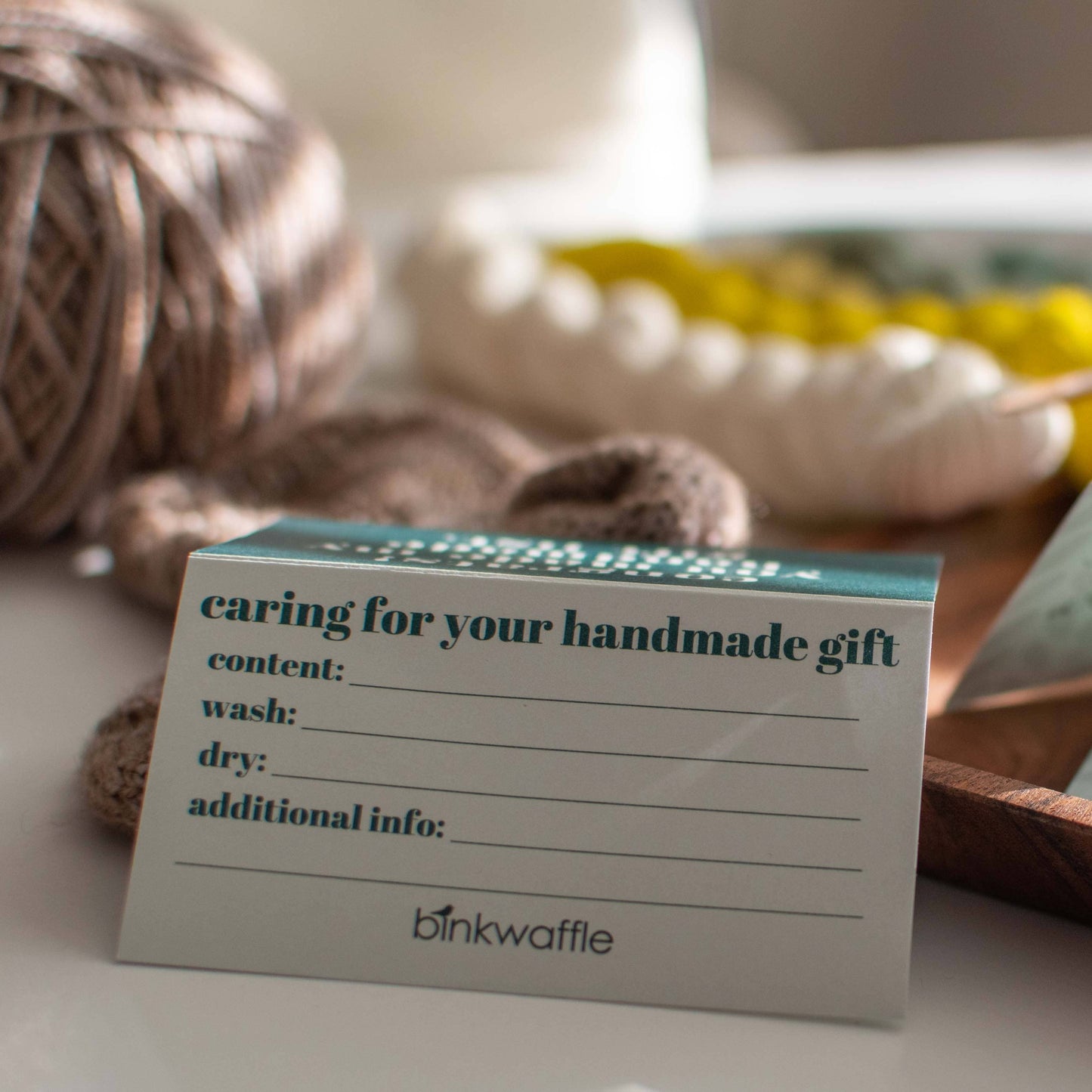 Binkwaffle - Care Instruction Cards