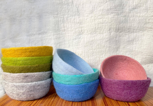 Felt Bowl Pastels-Small | Wool Felt Bowl | Catchall Bowls