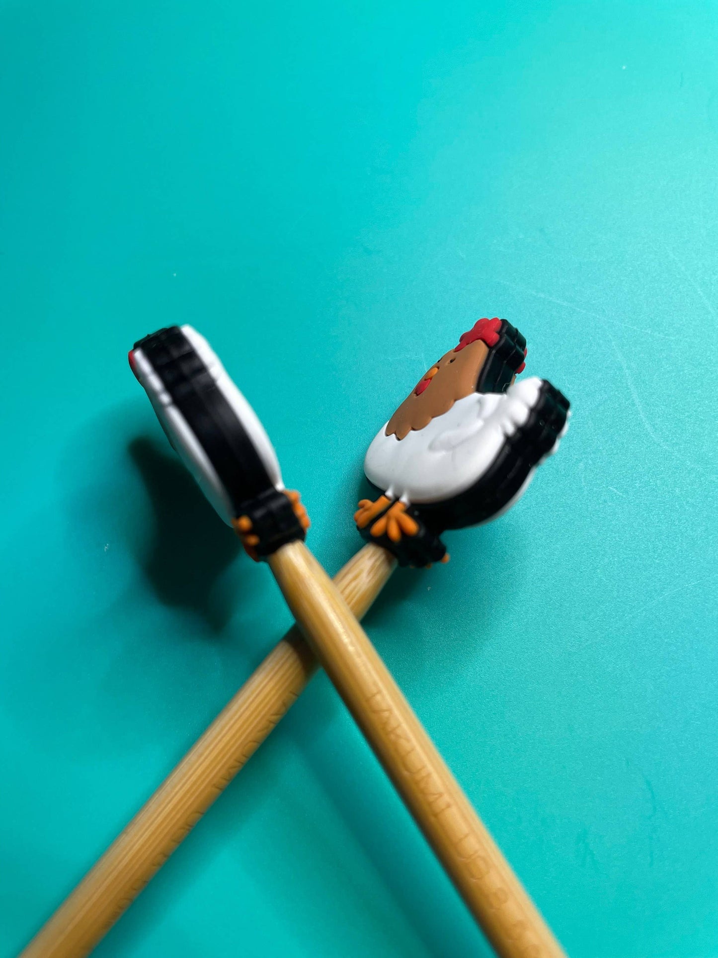 Chicken Rooster Farm Animals Knitting Needle Caps