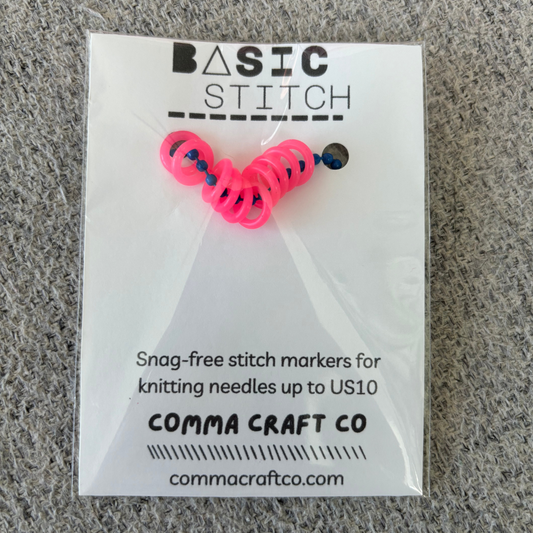 Basic Stitch Set - Neon Snag-Free Silicone Stitch Markers