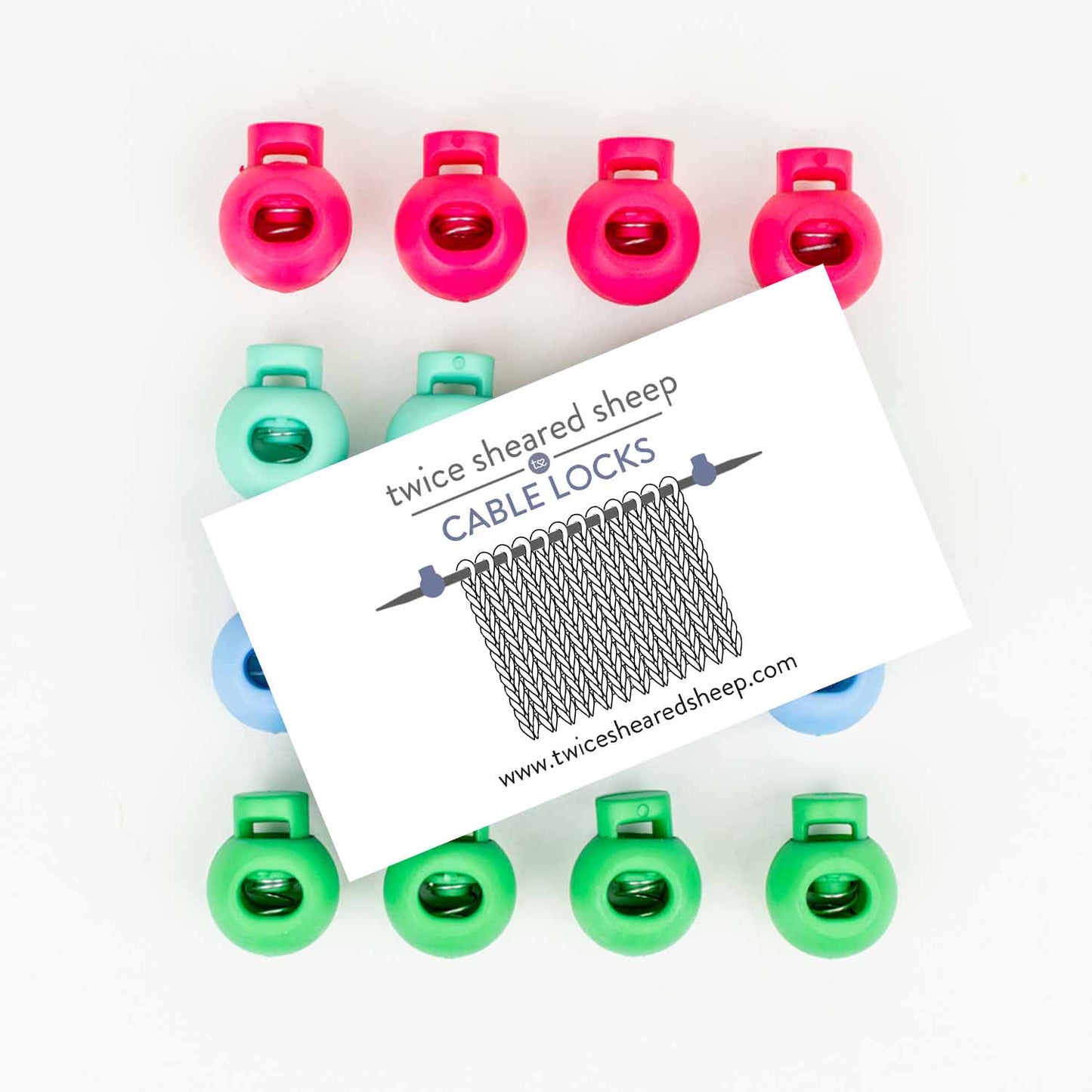 Cable Locks - Circular Needle Cord Stops - 2 pair