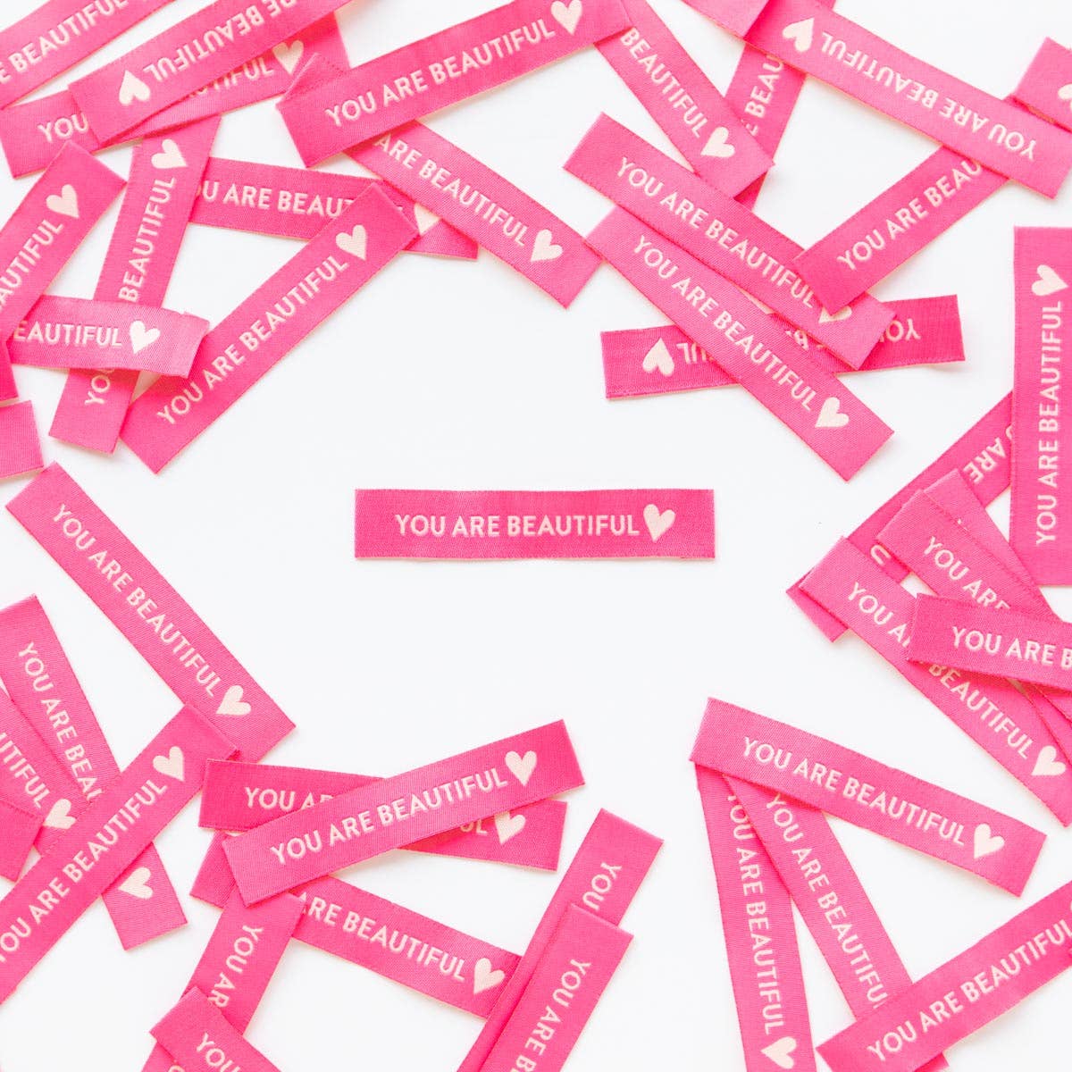 You Are Beautiful - Sewing Woven Clothing Label Tags