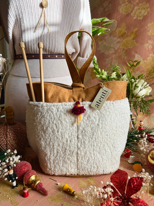Knitting and Crochet Organizer Project Bag: Sherpa Tall Caddy