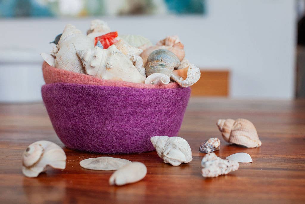Felt Bowl Pastels-Small | Wool Felt Bowl | Catchall Bowls