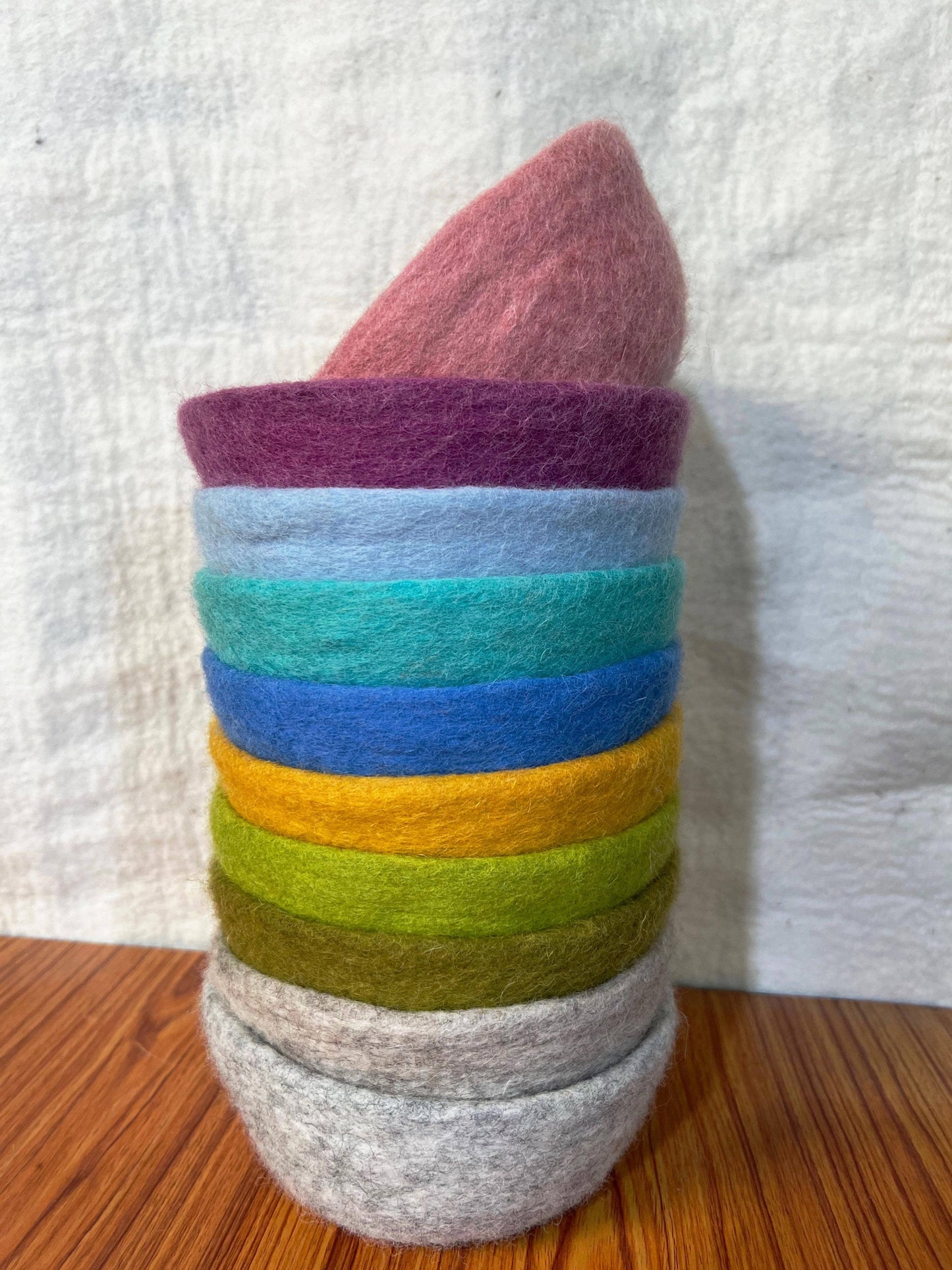 Felt Bowl Pastels-Small | Wool Felt Bowl | Catchall Bowls