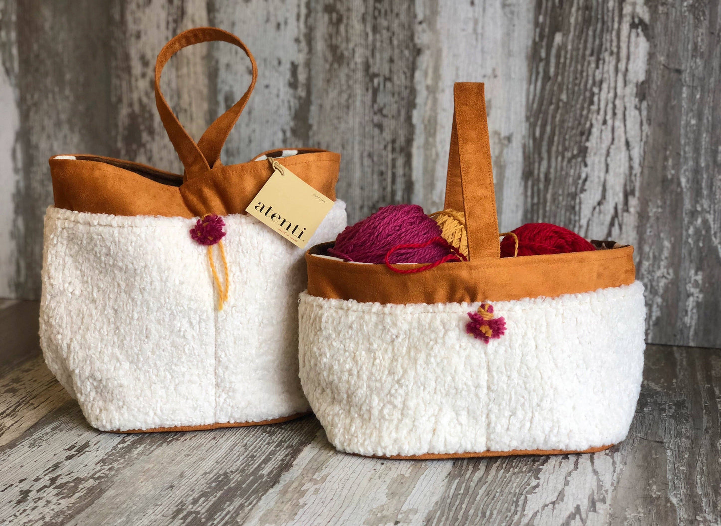 Knitting and Crochet Organizer Project Bag: Sherpa Tall Caddy