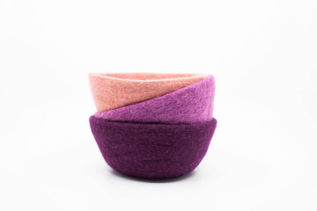 Felt Bowl Pastels-Small | Wool Felt Bowl | Catchall Bowls