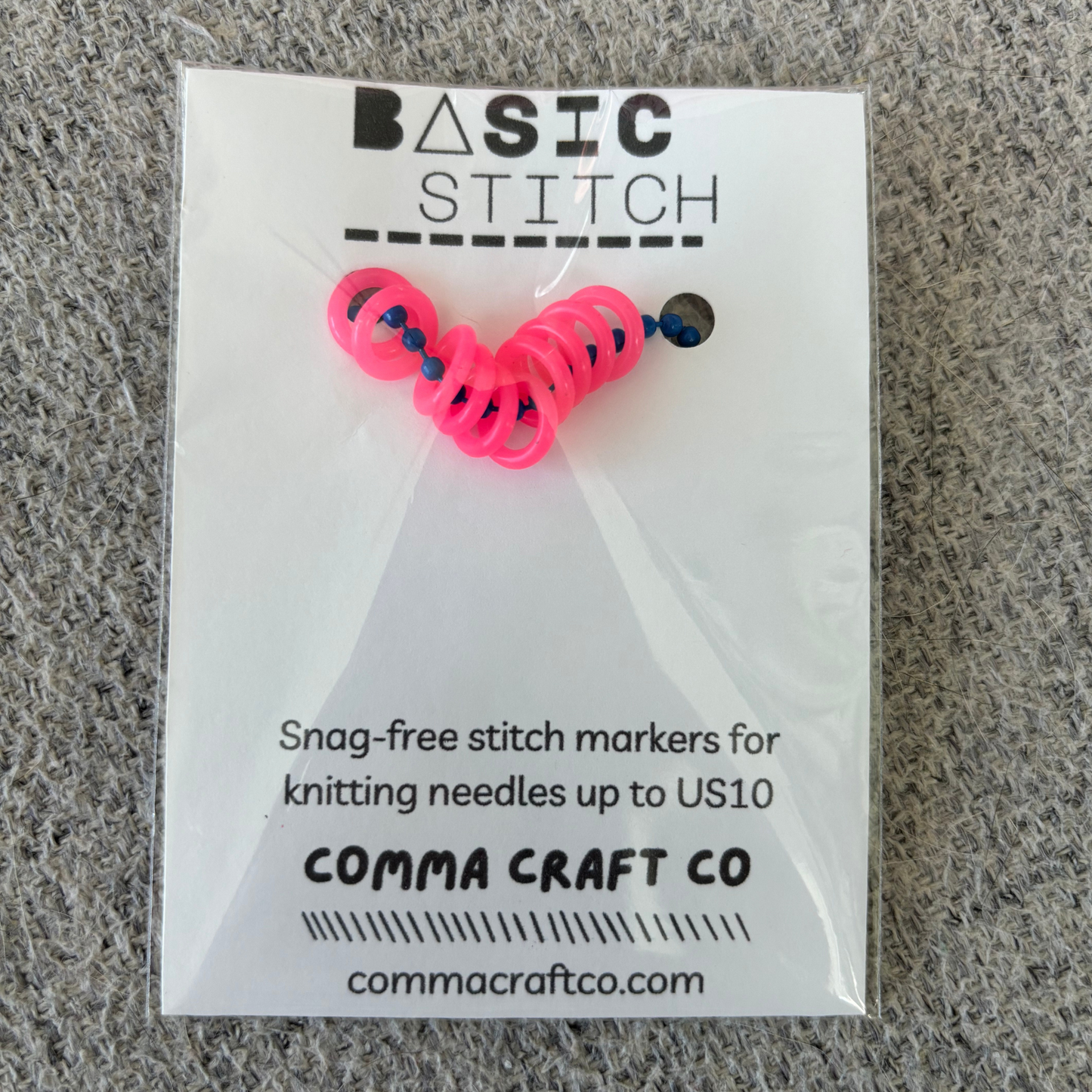 Basic Stitch Set - Neon Snag-Free Silicone Stitch Markers