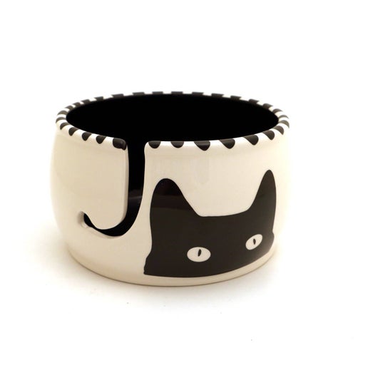 Kitty Ears Cat Ceramic Yarn Bowl