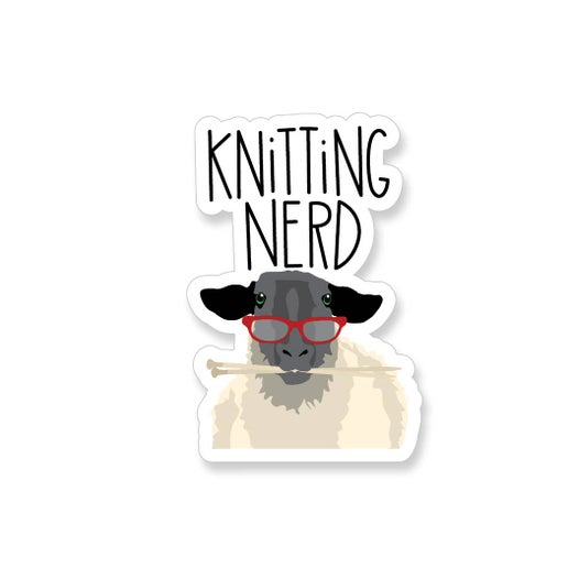 Knitting Nerd Vinyl Sticker