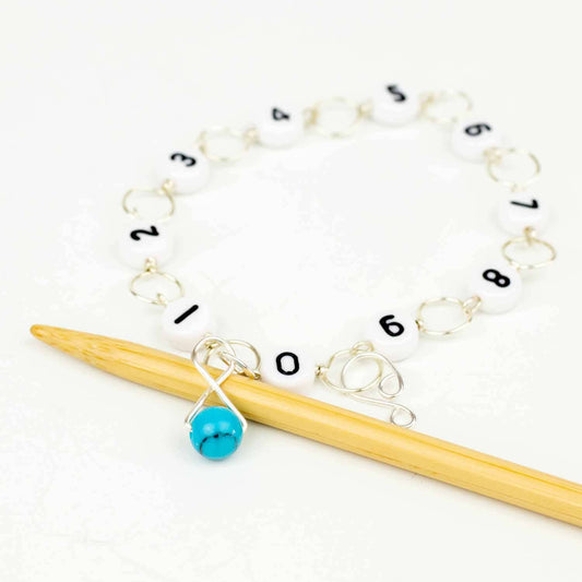 Turquoise Circle Chain Row Counter