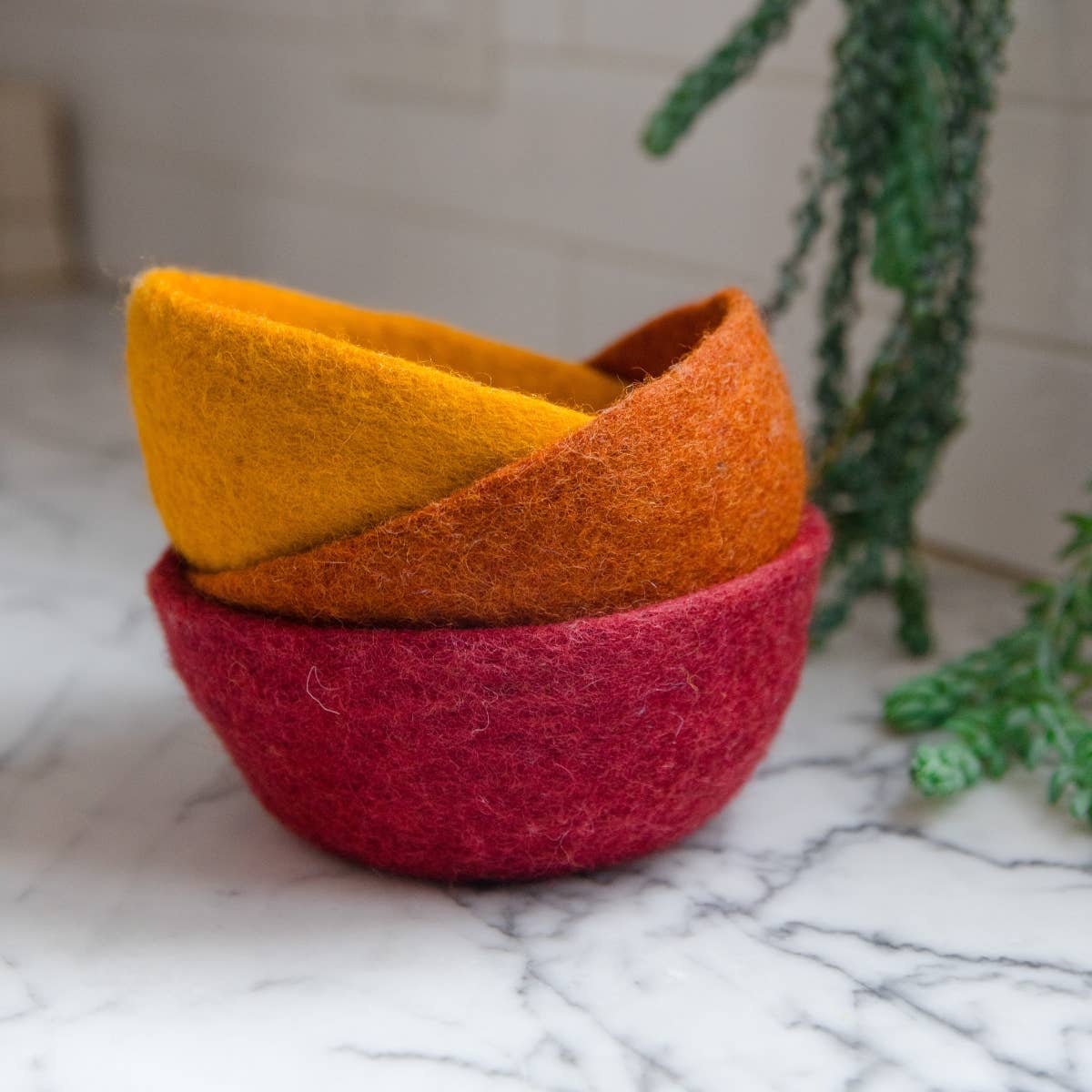 Radiant Felt Bowls | Wool Felt Bowls | Yarn Storage Bowls
